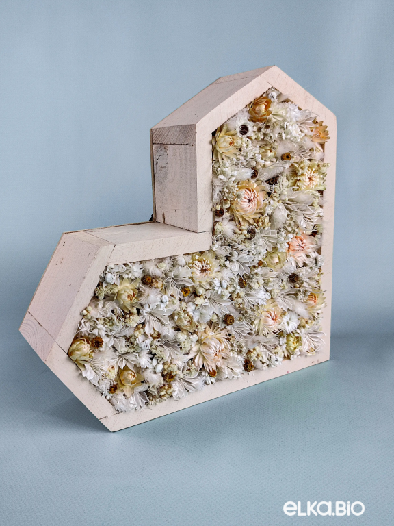 Подвесная композиция из сухоцветов "СЕРДЦЕ" Т188-B107