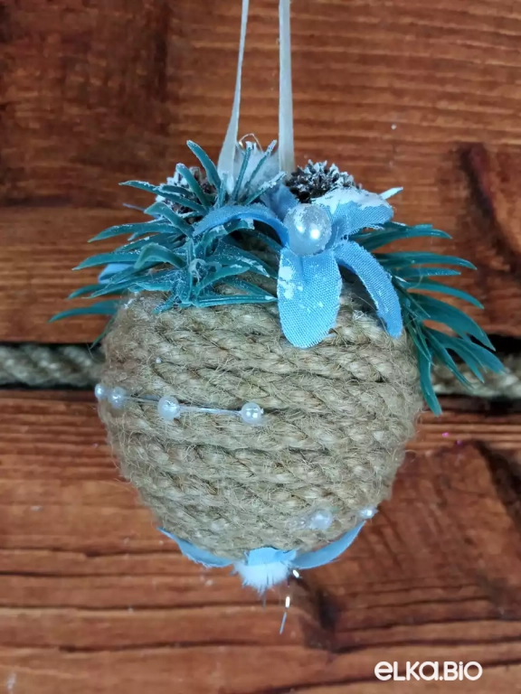 Набор шаров из каната с декором (5шт) Мелодия ветра Б20-В57