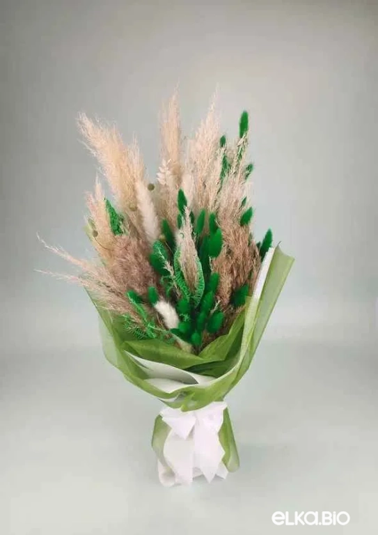 Букет из пампасной травы и лагуруса Б134-B116