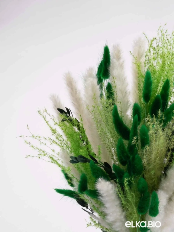 Сухоцветы эвкалипта, пампасной травы, мискантуса и лагуруса для декора. Набор М070