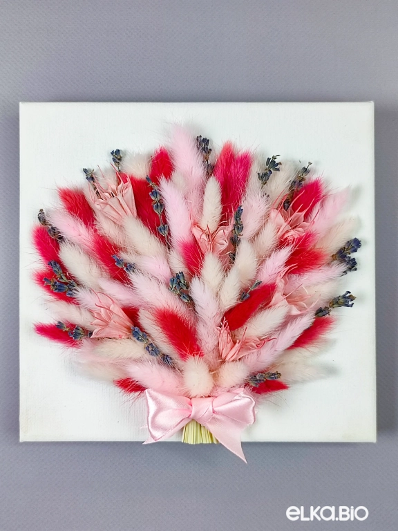 Подвесная композиция из лаванды, лагуруса и нигеллы А146-B108