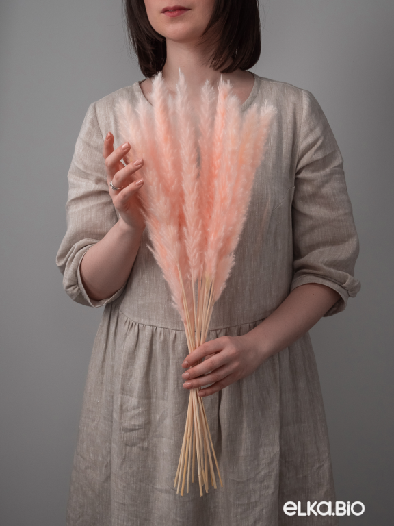 Трава сухоцвет пампас мини 90 шт. светло-розовый первый сорт