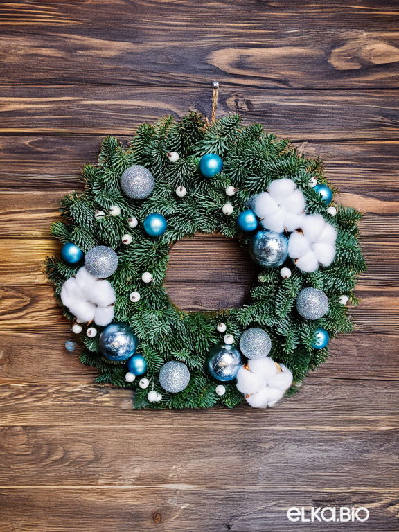 Венок из Нобилиса Морозная гармония Ю38-В702