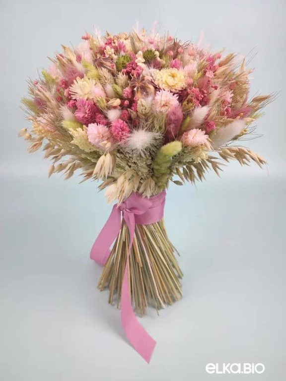 Cтабилизированный нежный букет из сухоцветов Т253-B114