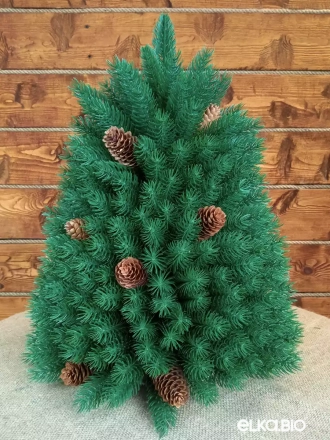 Новогодняя елка из хвои и шишек Компакта (зеленая) Т102-В75+64