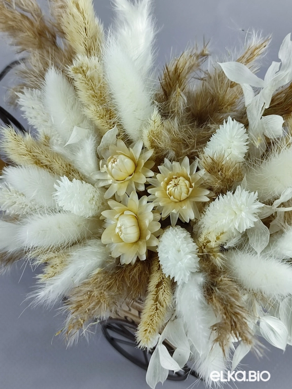 Велосипед с белыми сухоцветами А114-B101