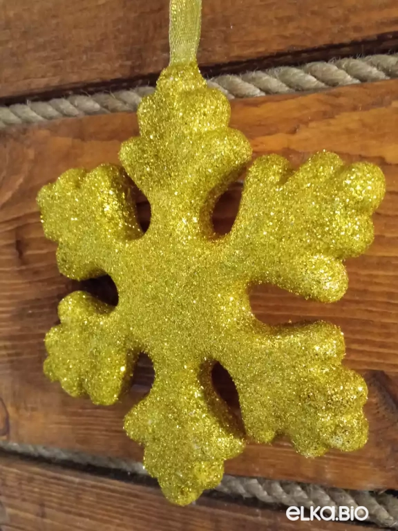 Декоративный набор Новогодние снежинки (золотые) из 3шт А93-В85