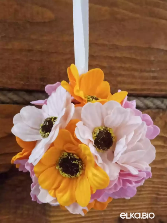 Шар из декоративных цветов Секрет цветов А43-В40