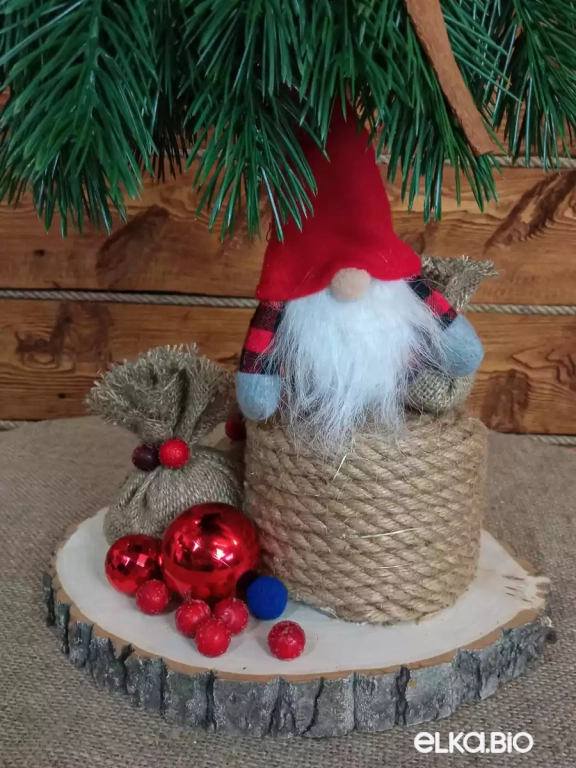 Настольная декоративная елка Подарок гнома Б32-В60