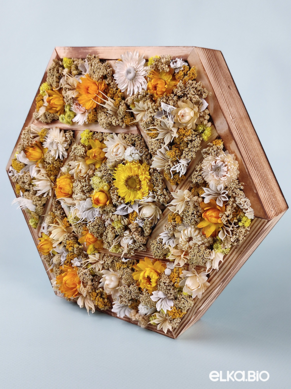 Подвесная композиция из белых и желтых цветов Т156-B103