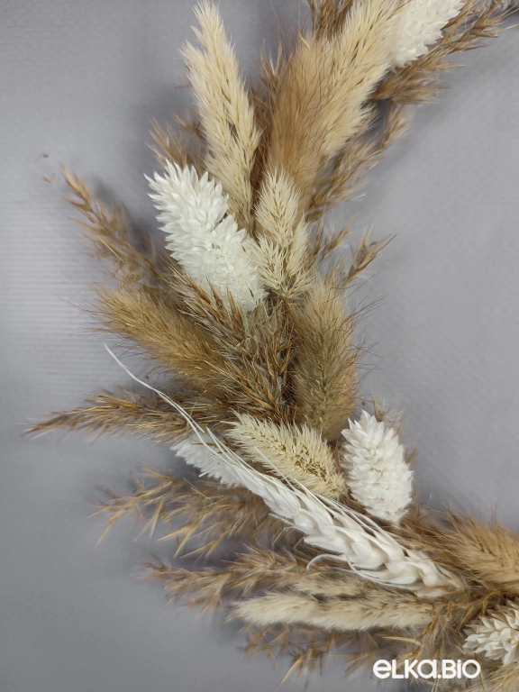 Венок из белых сухоцветов А138-B106