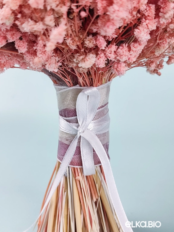 Розовый букет из сухоцветов Т152-B102