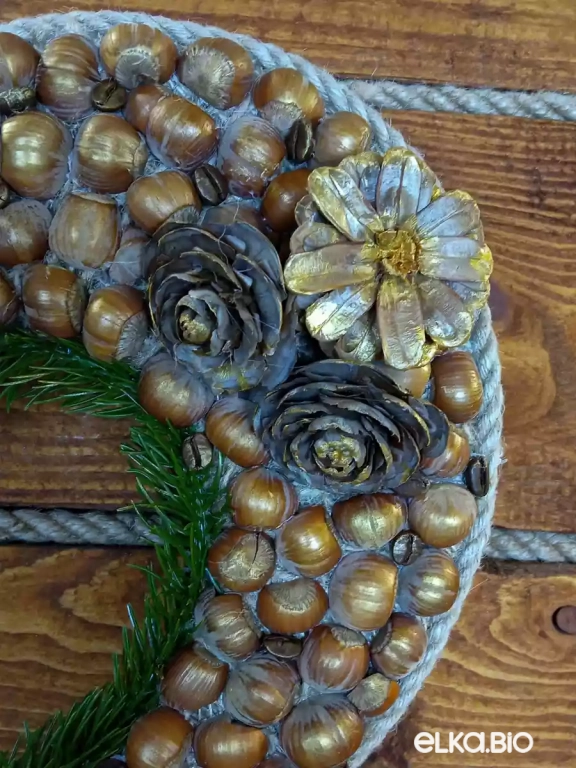 Венок декоративный в форме сердца Апельсиновое сердце П10-В17