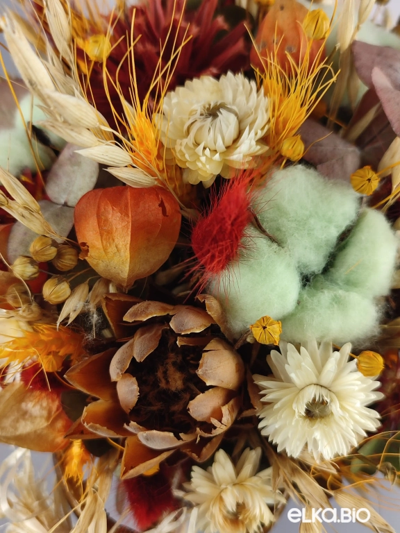 Сухоцветы в корзине на велосипеде Б38-B100