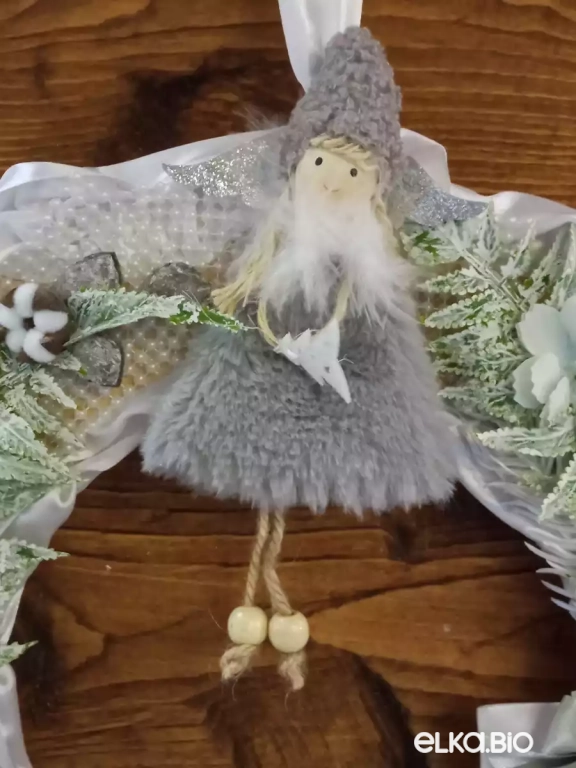 Новогодний венок с игрушкой Эстетика зимы Б21-В44 Новогодний венок с игрушкой Эстетика зимы Б21-В44