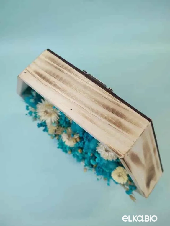 Подвесная композиция из голубых цветов Б56-B103