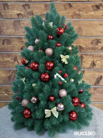 Новогодняя елка из хвои с шарами Рождественская классика Ю31-В59