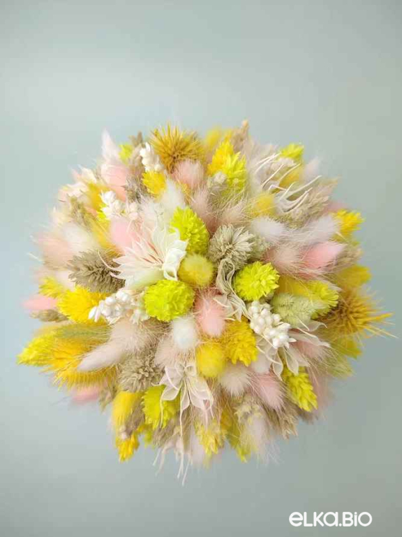 Летний букет из сухоцветов с фалярисом А185-B114