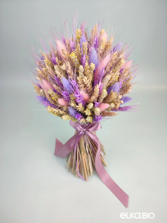Букет из пшеницы и лагуруса А189-B114