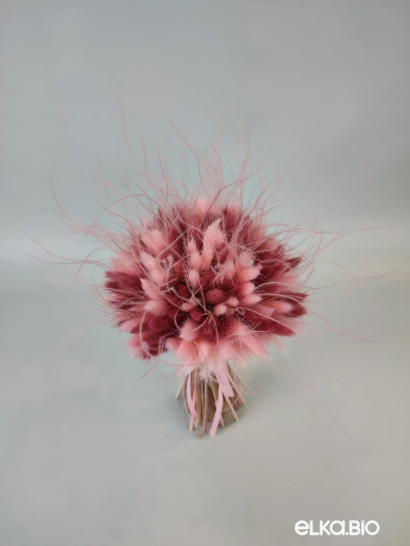 Розовый букет из лагуруса Б110-B113