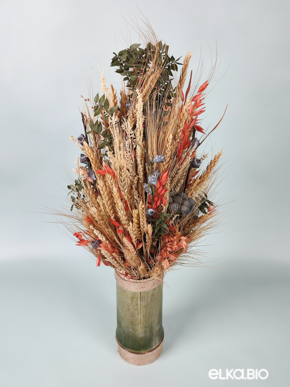 Букет пшеницы в вазе из бамбука Б71-B104