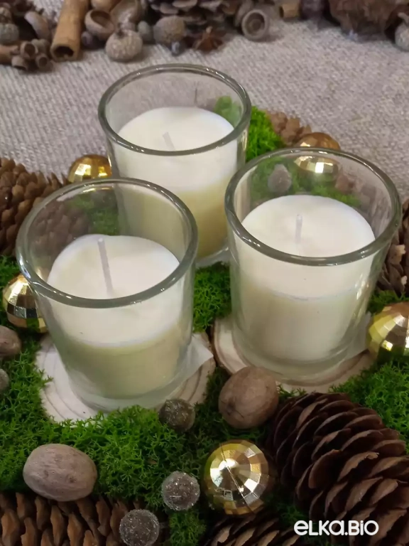 Декоративная композиция со свечами аромата ванили Ванильная звезда Ю25-В47