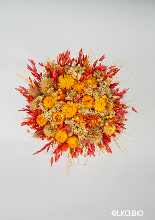 Букет из пшеницы, овса, гелихризума и лагуруса Т150-B104