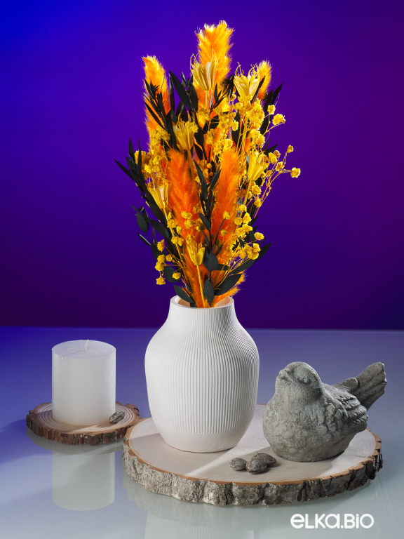 Оранжевые сухоцветы для декора М301