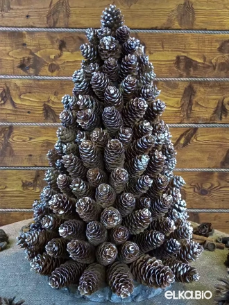 Новогодняя елка из еловых шишек Еловая красавица Т69-В22+22А